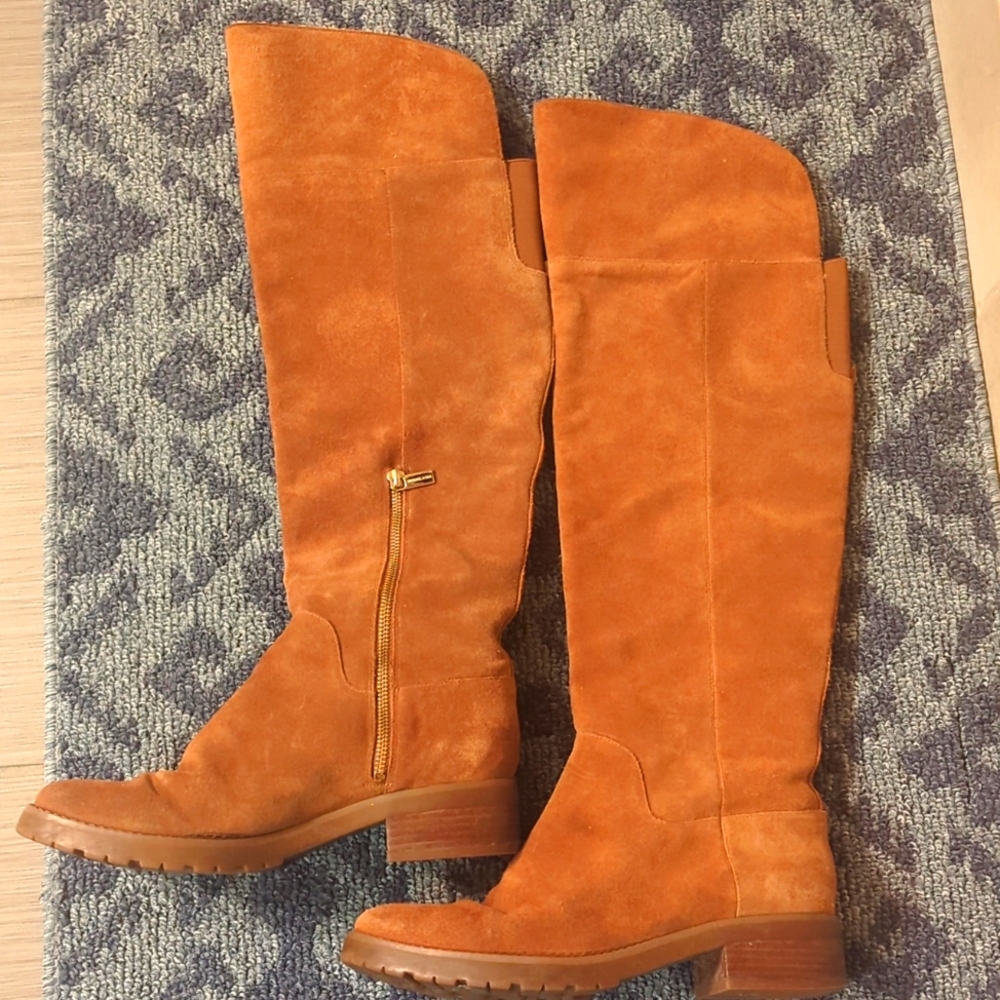 Micheal Kors brown suede over the knee boots size 10
